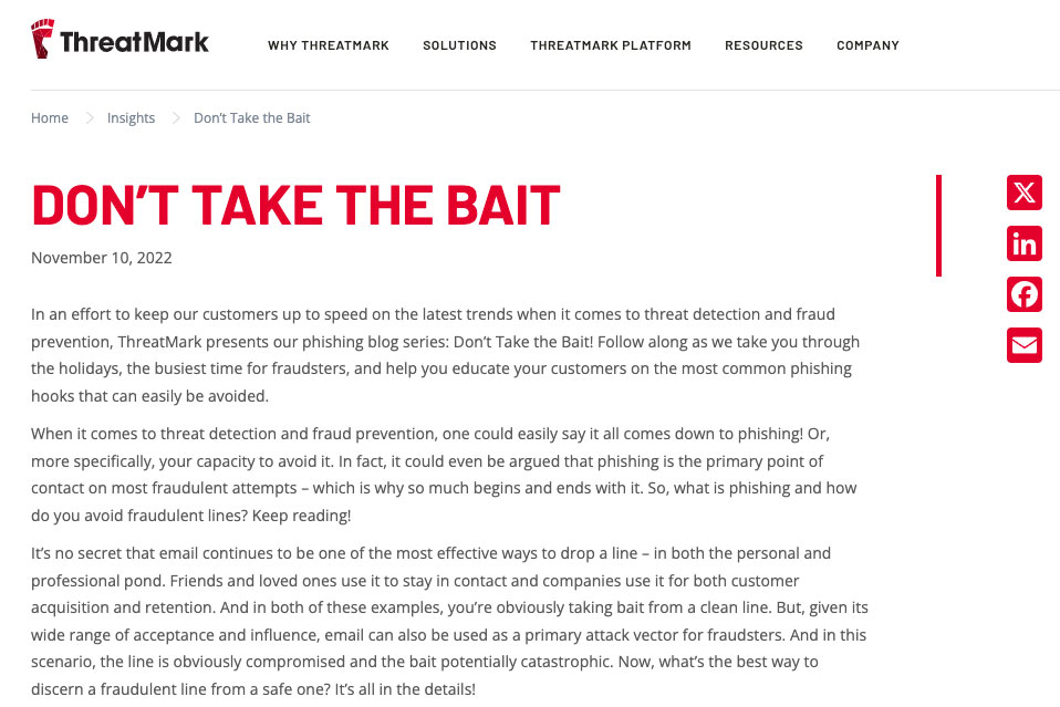 Don't Take The Bait